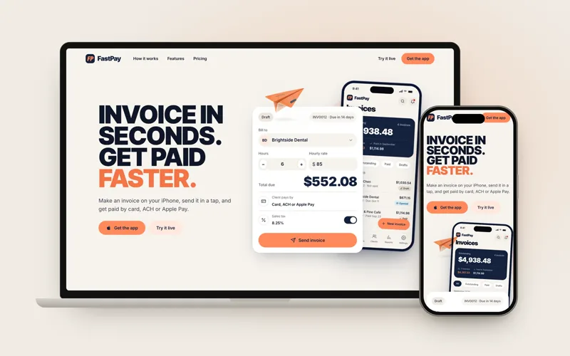 FastPay landing page